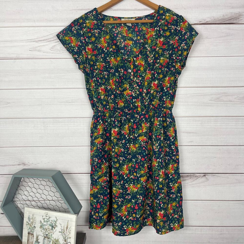 Tucker For Target Floral Women‎ M Festival Cottagecore Folk Boho Dress Pockets